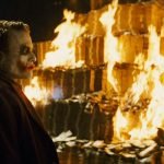 The joker burning money