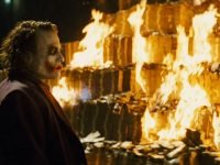 The joker burning money