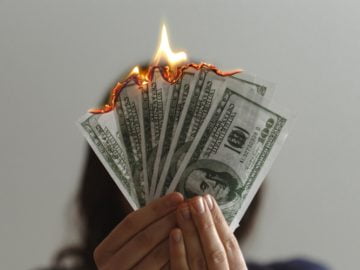 brandend geld